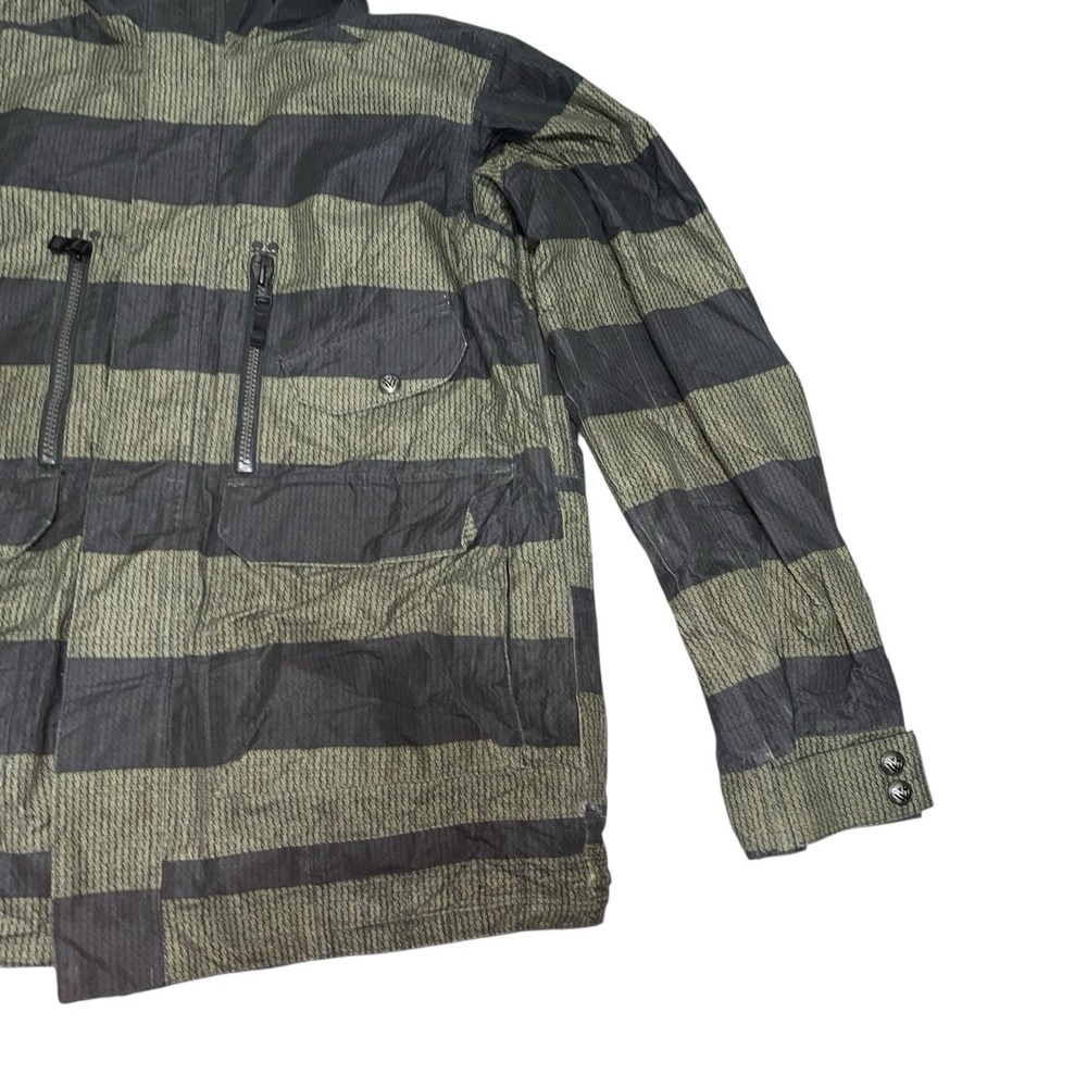 Burton Dryride Jacket Snowboard Ski The White Collection Mens Medium Striped - Picture 2 of 11